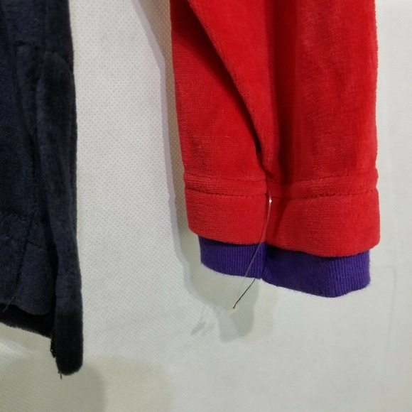 Vintage 80'S Retro Velour Color Block Sweater Sweatshirt Marissa Jamesway M NOS - Picture 6 of 12